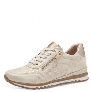 Marco Tozzi Femme Damen, Sneaker, Feel ME Fu&szlig;bett,Wechselfu&szlig;bett, weiches Innenfutter, Vegan, 2-23782-41 Basket, Dune Met Comb, 39 EU