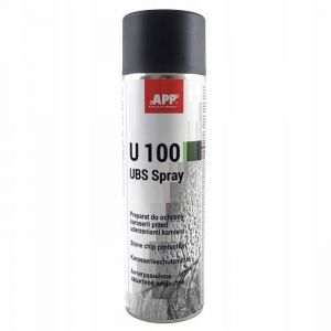 APP U100 Spray - Protection Bas de Caisse Anti gravillon | Spray de Protection pour carrosserie Flexible en Caoutchouc avec des propriétés antirouille, antigravillon et insonorisantes | 500 ML | Noir