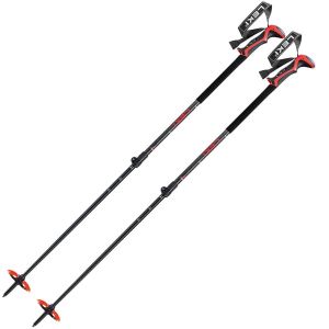 Leki Haute Route 2 Ski Touring Poles, gris/rouge 110-150cm Bâtons de ski & ski randonnée