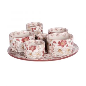 Table passion Service apéritif 6 pièces multicolore en grès