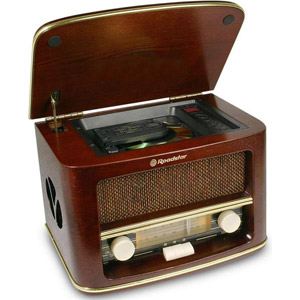 Image de Roadstar HRA-1500MP - Radio AM/FM en bois avec lecteur CD/MP3