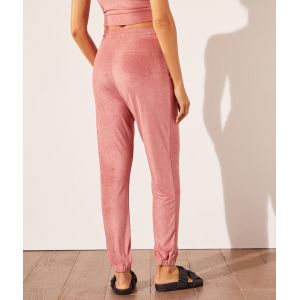 Image de ETAM Pantalon jogger en velours &eacute;ponge - Eloise - XL - Rose - Femme - Taille XL