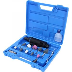BRILLIANT TOOLS BT160700 Mini jeu de meuleuses axiales pneumatiques, 15 pcs [Powered by KS TOOLS]
