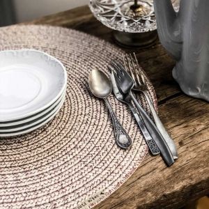 Beija Flor - Set de table rond en Vinyle Façon tressage Modèle PB2