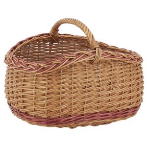 Aubry Gaspard Panier en osier buff et marron