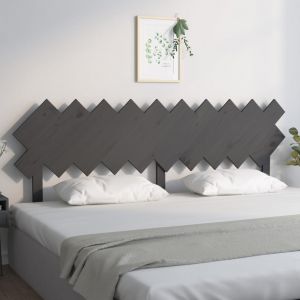 VidaXL Tête de lit Gris 196x3x80,5 cm Bois massif de pin