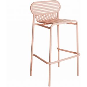 Petite friture Tabouret de bar Week-End / Aluminium - H 80 cm rose en métal
