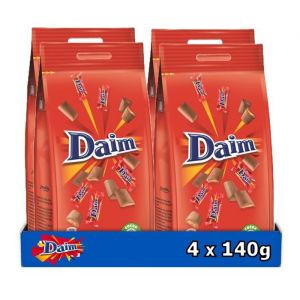 Daim 4 sachets de Bonbons au Chocolat au Lait Caramel et Amandes - (4x140g)