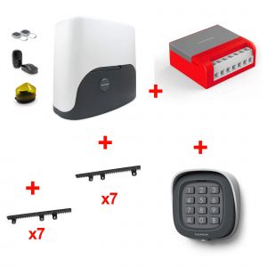 Image de Thomson Kit Motorisation pour portail coulissant - 1 motorisation + 1 kit de cr&eacute;maill&egrave;re de 7 m&egrave;tres + 1 kit wifi connect&eacute; + 1 digicode sans fil