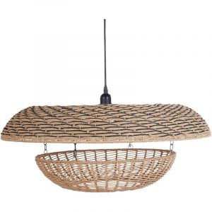 Beliani Lampe Suspendue En Corde De Papier Naturel Kidepo
