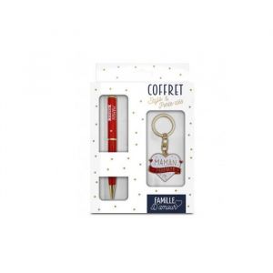 Coffret Cadeau Stylo et Porte-clés - Maman Parfaite