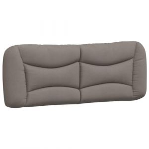 VidaXL Coussin de T&ecirc;te de Lit Oreiller de Lecture avec Fermeture &agrave; Glissi&egrave;re Coussin de Lecture pour Lit Chambre Taupe 374580