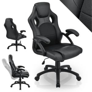 Juskys Chaise de Bureau Montreal Racing r&eacute;glable en Hauteur de mani&egrave;re Ergonomique et rembourr&eacute;e avec Une capacit&eacute; de Charge de 120 kg Chaise de Bureau pivotante Chaise de Jeu PC