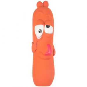 Image de Flamingo Pet Products Jouet Latex Tipsy Saucisse Brun Taille ø 8 cm x 30 5 cm pour Chien FL 520783