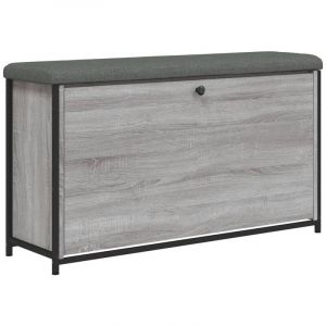 VidaXL Banc À Chaussures Tiroir Rabattable Sonoma Gris 102x32x56 Cm