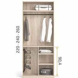 Option 13 pour intérieur d'armoire 96,2 cm hauteur 220 cm