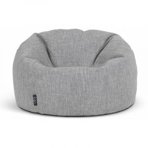 Image de Icon Pouf Classique -Oslo-, Pouf en velours côtelé Jumbo géant - Gris Clair, Grand, 85cm x 50cm - Pouf confortable, Poufs de salon