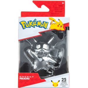 Mon Figurine Pikachu argenté de 7,6 cm, PKW2394