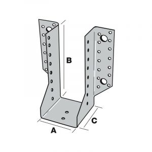 Simpson Strong-Tie Sabot de charpente &agrave; ailes ext&eacute;rieures - T.250 x L.70 x H.90 mm - &eacute;p.2 mm - SAE250/70/2