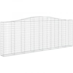 VidaXL Paniers à gabions arqués 15 pcs 400x30x140/160 cm Fer galvanisé