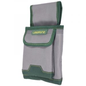 Image de Leborgne Pochette Double Textile Batipro - Accessoire de Rangement pour Charpentiers et Ma&ccedil;ons - Renforc&eacute;e par Rivets - Toile 600 Deniers - Bande R&eacute;fl&eacute;chissante