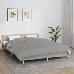 Image de VidaXL Couverture lestée Gris 200x200 cm 13 kg Tissu