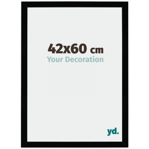 Your Decoration - 42x60 cm - Cadres Photo en mdf Avec Verre acrylique - Anti-Reflet - Excellente Qualité - Noir Brillant - Cadre Decoration Murale