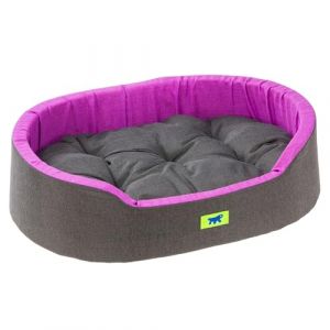 Ferplast Panier Chien Dandy, Coussin Amovible et Lavable, Housse en Coton avec Rembourrage Doux, Lit Chiens Moyen, 95 x 60 x H 21 cm, Violet