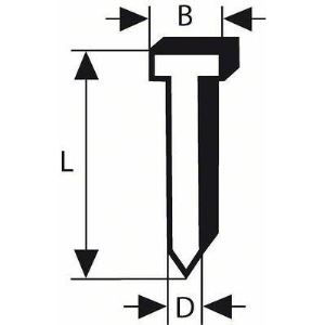 Image de Bosch 2608200512 - Pointes galvanisées à tête fraisée SK50 19G Ø1,2mm - L19mm