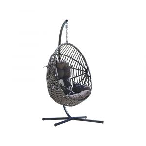 Image de Ozalide Fauteuil suspendu canberra gris perle - 126x126x203 cm