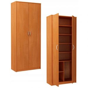Armoire de Bureau Aulne - Meuble de rangement 7 Etagères Style contemporain - 74 x 35 x 180 cm