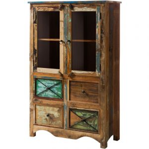 Buffet en bois de r&eacute;cup&eacute;ration multicolore nature of spirit 140