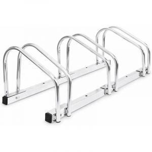 BC-Elec BS400003 Rack à vélos, support de rangement bicyclette, râtelier vélo, Support pour 3 vélos, au sol ou mural