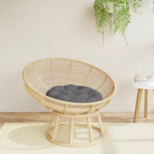 VidaXL Coussin rond anthracite &Oslash; 60 x11 cm tissu oxford