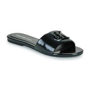 Calvin Klein Mules Jeans FLAT SANDAL SLIDE MG MET Noir - Taille 37,38
