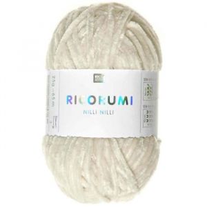 Pelote Ricorumi Nilli Nilli : La Chenille Polyester pour des Amigurumis &Eacute;l&eacute;gants - 25 GR - Rico Design 02 Ecru - 02 Ecru