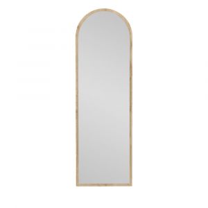 DRAWER Miroir sur pieds en bois 50x160cm - Bois clair - Emri
