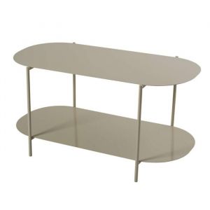 Calicosy Table basse 2 plateaux avec bords arrondis L100 cm - liv