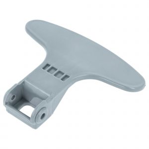 Vhbw Poignée compatible avec Beko 7138342400, 7138141400, 7138342300, 7138141200, 7138141300 machine à laver plastique gris