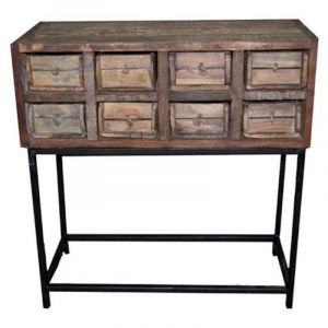 Image de Console 8 Tiroirs en Bois "Perceval" 73cm Naturel Prix