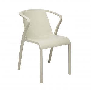 DCB Garden Fauteuil de jardin empilable FADO en polypropylène renforcé avec fibre de verre - SABLE