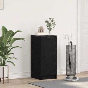 VidaXL Buffet &agrave; chaussures Noir Ch&ecirc;ne 30x35x70 cm en bois d'ing&eacute;nierie