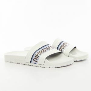 Emporio Armani Claquette Eagle Homme Blanc