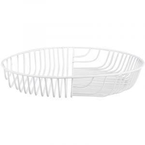 Pt' - Corbeille &agrave; fruits en m&eacute;tal Crossways blanc mat