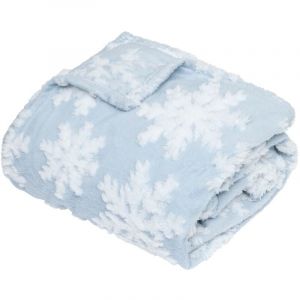 Plaid de No&euml;l motifs flocons