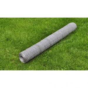 VidaXL 140422 - Grillage galvanisé à mailles hexagonales 0,75 mm - 75 cm x 25 m