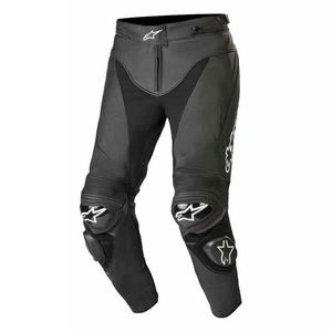 Image de Alpinestars Pantalon cuir Track V2 noir/blanc - 44