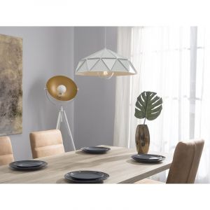 Image de Beliani Lampe suspension blanc SENIA