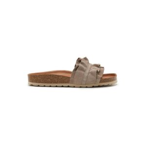 Image de Verbenas pour femme. Rocio Serraje Volante Sandales en cuir taupe
