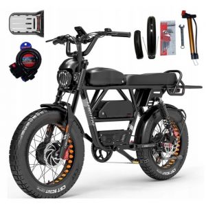 Lankeleisi X-Black Kinght Vélo Électrique 2000w 48v 45ah 48km-H 280km 20" Dual Motors Fabike